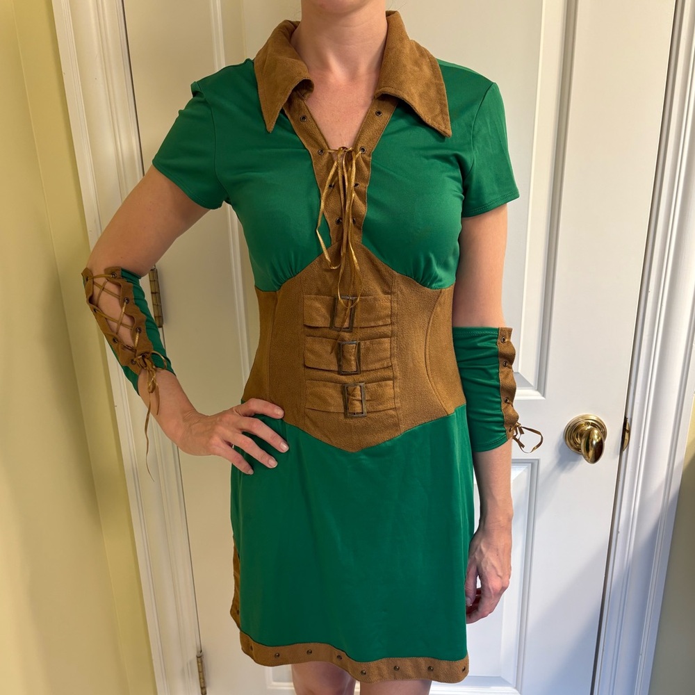 Robin Hood Costume Women’s Halloween Costume Green & Brown Dress College